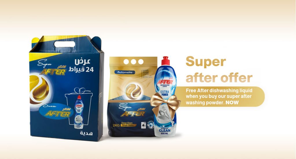 Super After washing powder offer with after dishwashing detergent